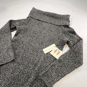 NWT Rachel Zoe Sweater Dress Womens XL Grey Black Cowl Neck Wear 2 Ways Knit NEW